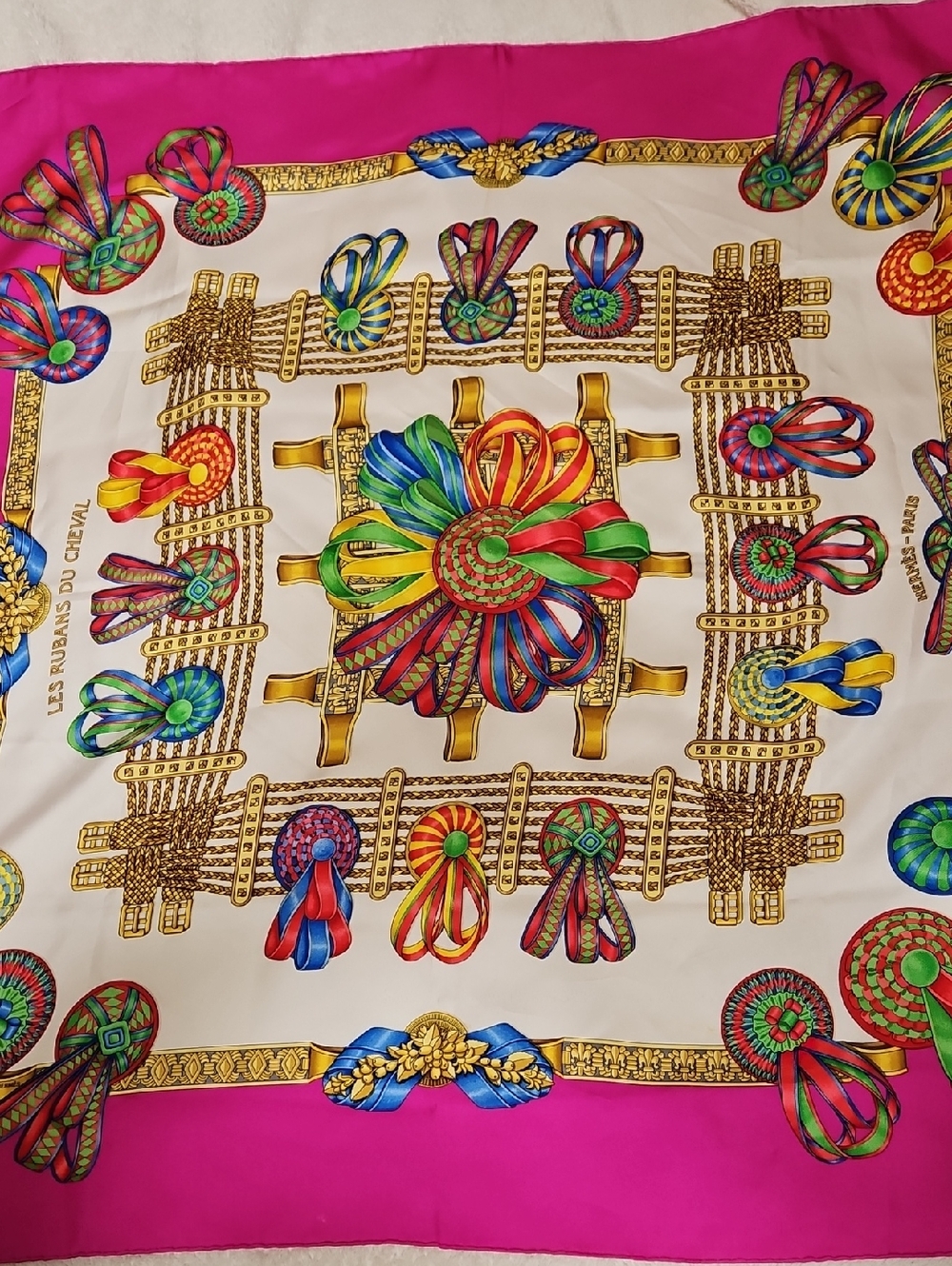 Vintage Authentic Hermes " Les Rubans du Cheval" (The Horse Ribbons)